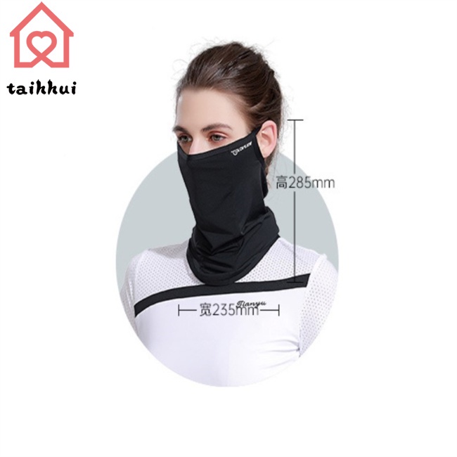 Mặt Nạ Chống Nắng Kiêm Khẩu Trang Vải Lụa Mát Thoáng Khí Tiện Dụng Khi Chạy Xe