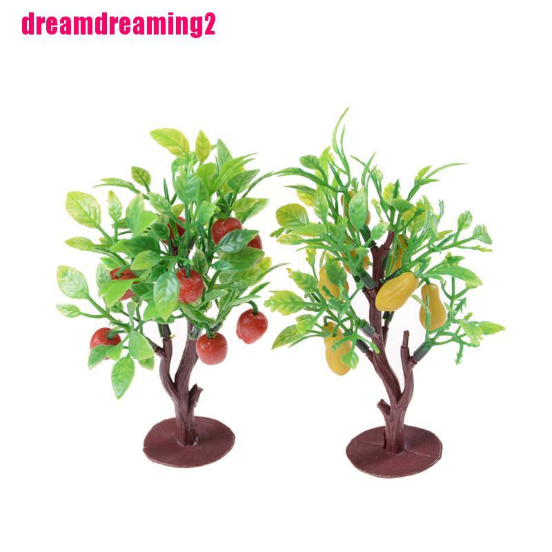 Set 2 Mô Hình Cây Trái Cây 10cm Trang Trí
