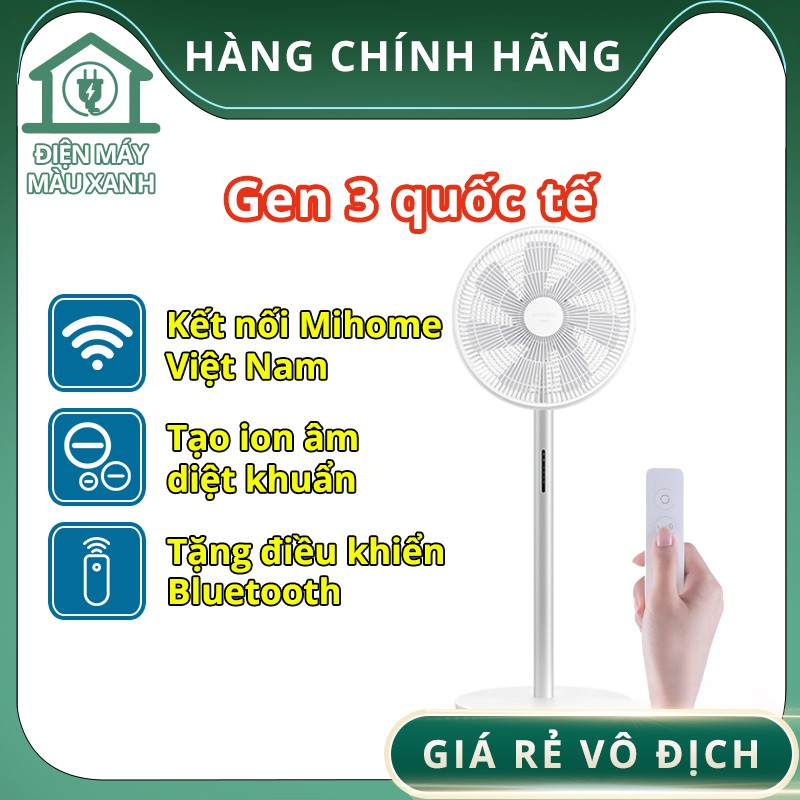Bản QUỐC TẾ - QUẠT KHÔNG DÂY THÔNG MINH XIAOMI SMARTMI GEN 3 / GEN 2