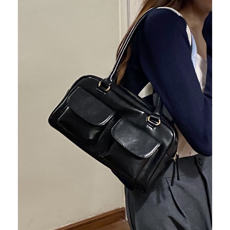 Túi xách da đeo vai nữ Tuinhacam Túi xách công sở đi làm đi chơi dáng vuông phong cách retro thời trang Hàn Quốc - 072