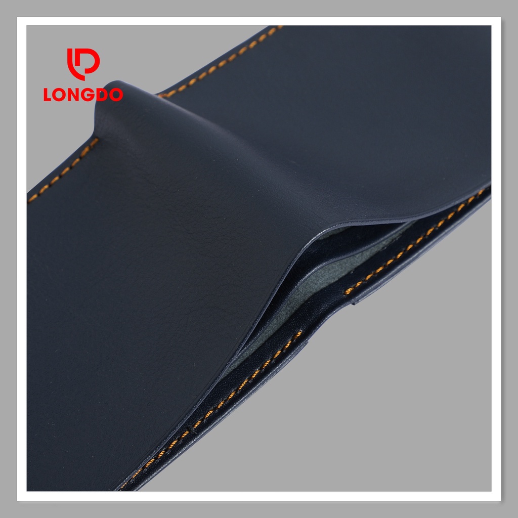 Ví da nam - Cam kết da bò thật 100% - Thương hiệu Longdo Leather - B01