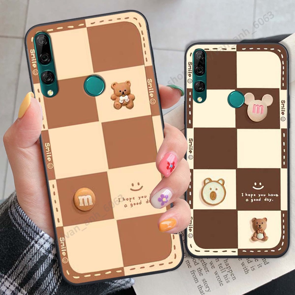 Ốp lưng Huawei Y9 2019 / Y9 Prime 2019 hình gấu, kẹo dễ thương cực cute
