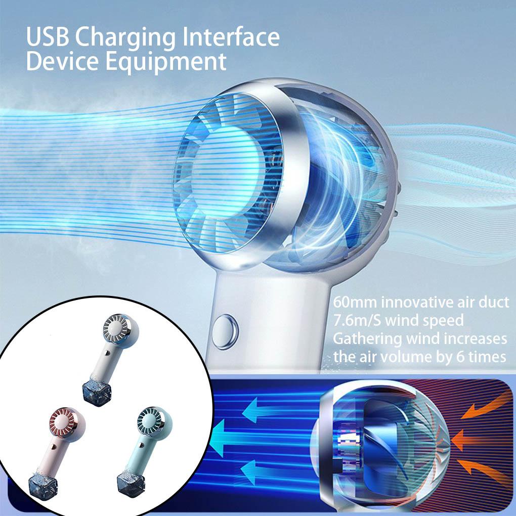 Quạt Làm Mát Cầm Tay 500mAh 5V 1A 3W 3 Bằng Nhựa Để Bàn