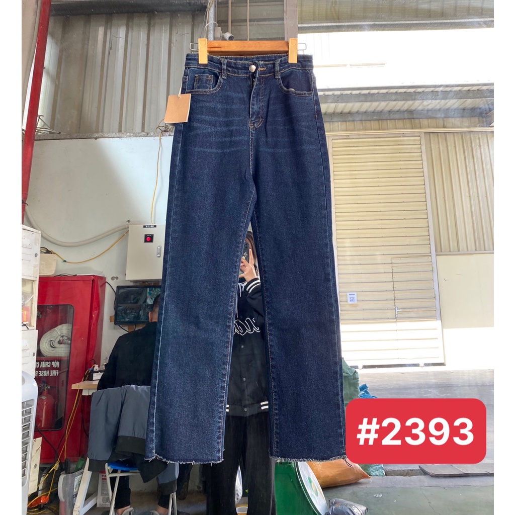 [Ảnh thật/Video]  Quần jeans xanh ống đứng - 2393 - Q1 - 29feb.closet