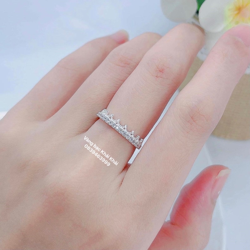Nhẫn vương miện bạc ta - Nhẫn nữ bạc ta - Vàng Bạc Khải Khải