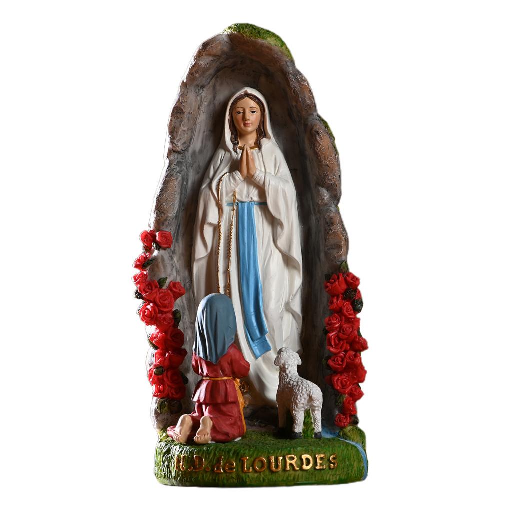 1 Tượng Điêu Khắc Hình Đức Mẹ Mary Để Bàn Trang Trí Giáng Sinh