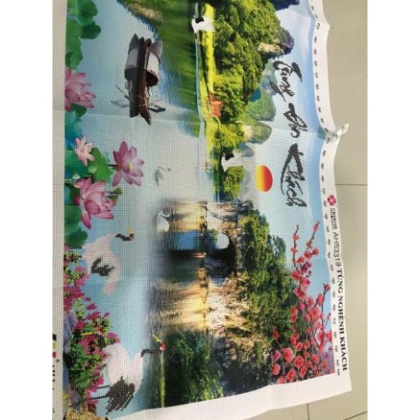 FREESHIP 99K TOÀN QUỐC_Tranh thêu chữ thập phong cảnh thiên nhiên 3D Ailuo AL53319