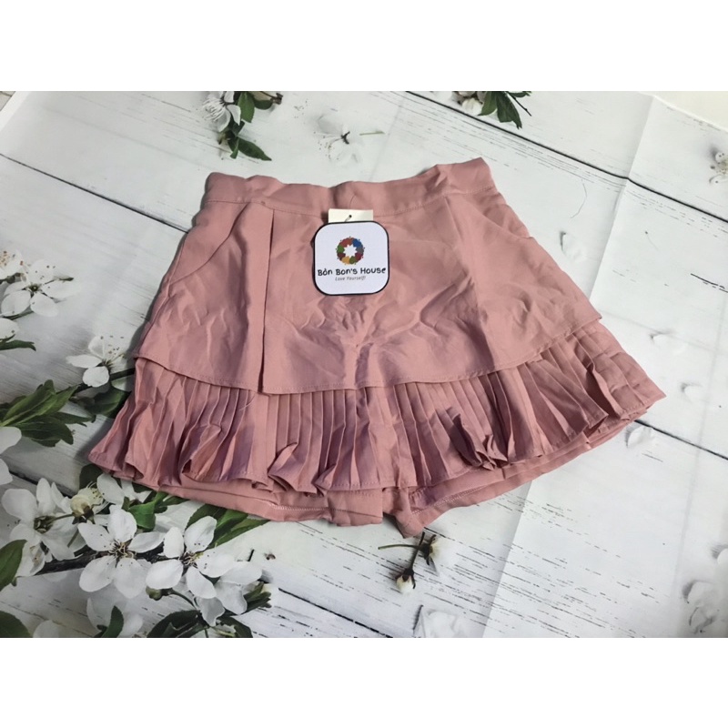 Chân váy hai tầng viền váy xếp ly chất vải dày dặn | BigBuy360 - bigbuy360.vn