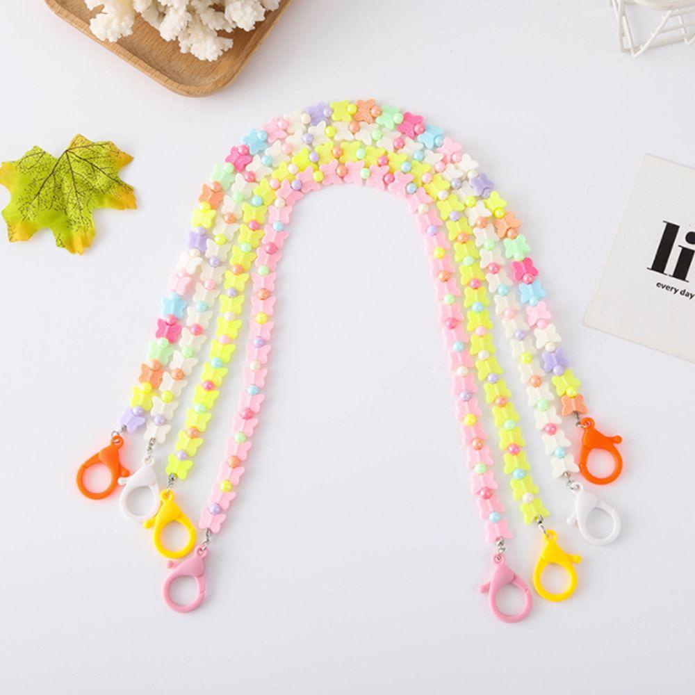 LAY Dây Chuỗi Hạt Đeo Kính Chống Trượt Hình Bướm Nhiều Màu Sắc