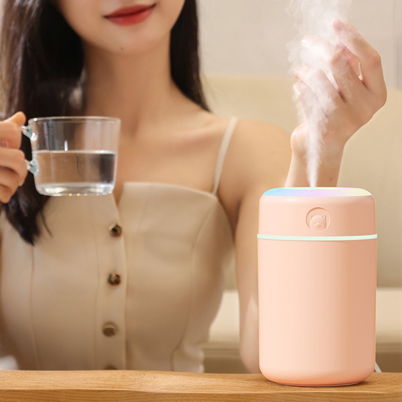 Máy khuếch tán hương thơm USB tạo ẩm Fnelse nút hình gấu 520ML