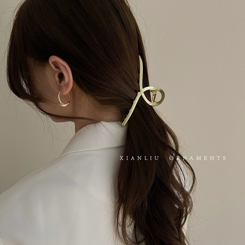 Kẹp Tóc Càng Cua Hàn Quốc Màu Vàng Phụ Kiện Thời Trang Cho Nữ AB088