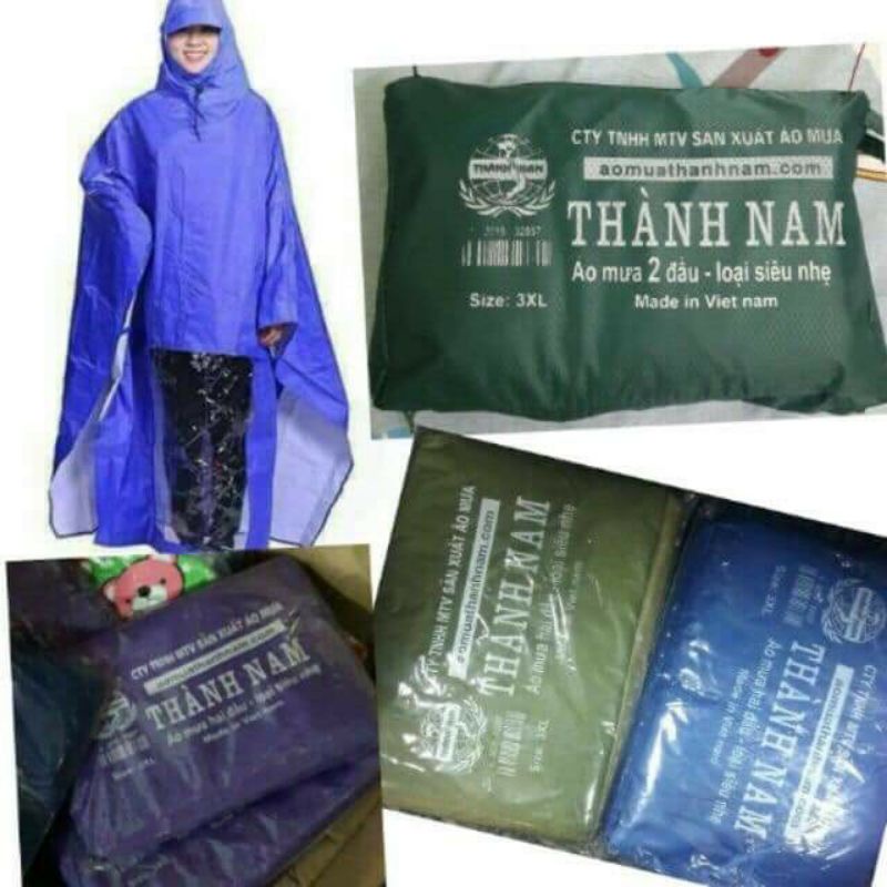 Áo mưa choàng 1 đầu, 2 đầu thành nam