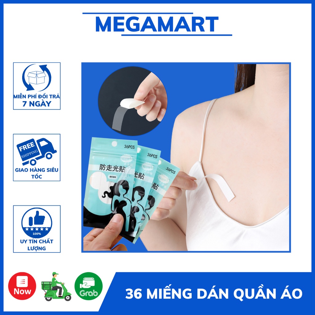 36 băng dính thời trang cố định quần áo - 36 Miếng dán chống trượt Unisex - MEGAMART