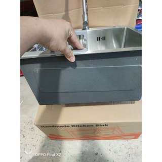 COMBO Chậu rửa chén đúc 50x45cm 1 ngăn đáy vuông inox sus304 có bộ xả chống hôi tuyệt đối