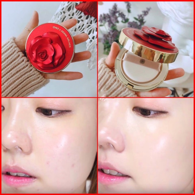 Phấn Nước Ohui Ultimate Cover Cushion Moisture Red Rose Petal Edition PF50/PA+++ | BigBuy360 - bigbuy360.vn