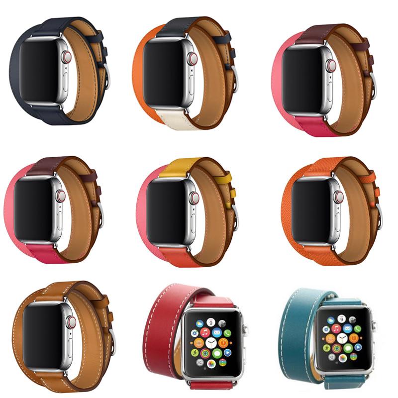 Dây Đeo Tay Bằng Da Hermes Cho Đồng Hồ Thông Minh Iwatch 4
