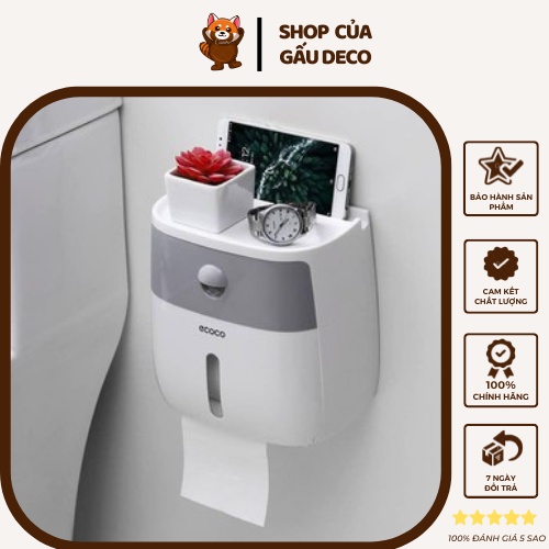 Hộp đựng Giấy Vệ Sinh Ecoco Cao cấp 2 tầng - Đa năng, Sang trọng, Tiện dụng