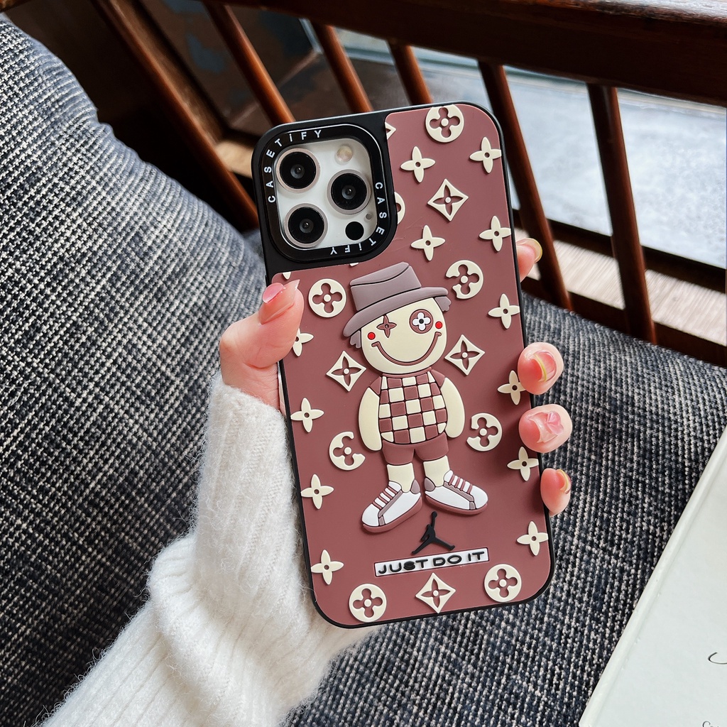 Casetify Ốp Điện Thoại Silicon In Logo Nike Air Jordan Sang Trọng Cho iPhone 15 14 13 12 11 Pro Max 7 8 Plus SE XR
