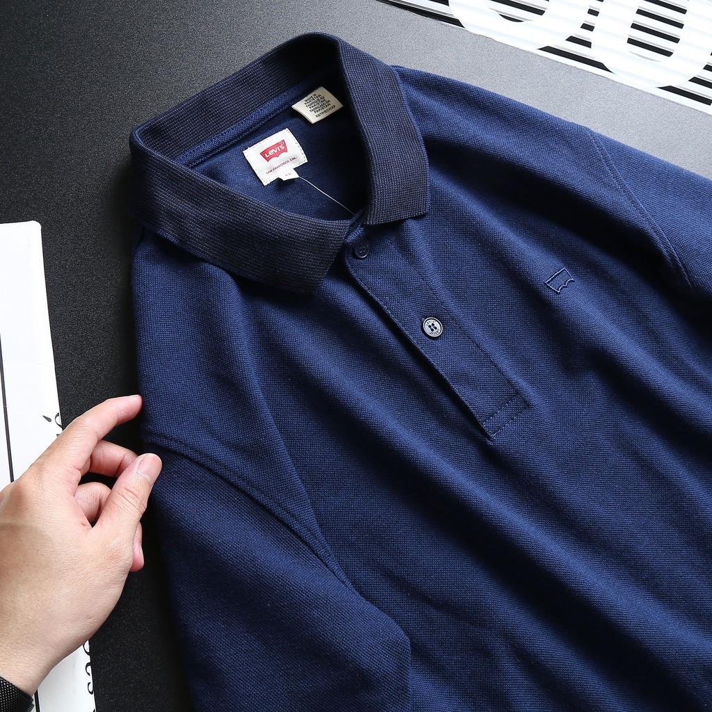 [Giá Huỷ Diệt] Áo thun nam Polo LEVIS trơn logo thêu hàng xuất xịn 4 màu