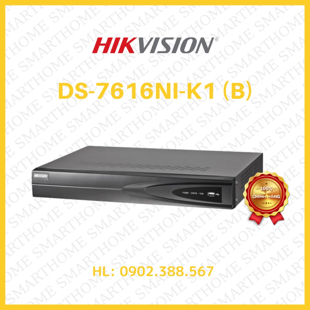 Đầu ghi hình IP 4 kênh đến 32 kênh HIKVISION DS-7604NI-K1 (B), 8 kênh HIKVISION DS-7608NI-K1 (B), DS-7616NI-K1 (B)