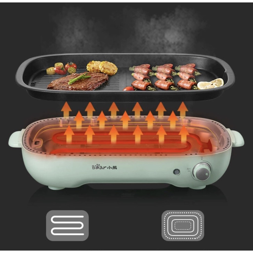 BẾP ĐIỆN ĐA NĂNG  BEAR®️ THÁO RỜI CHỐNG DÍNH DKL-D12A1 CHÍNH HÃNG CAO CẤP