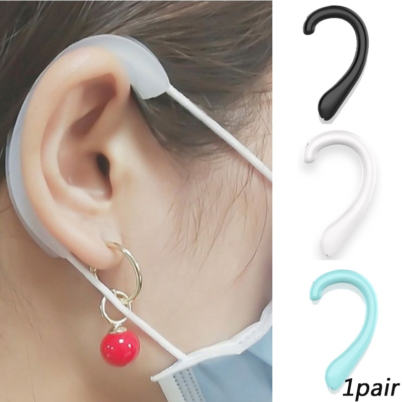 [Hàng mới về] Cặp Tai Giả Đeo Khẩu Trang Bằng Silicon Cho Người Lớn Và Trẻ Em