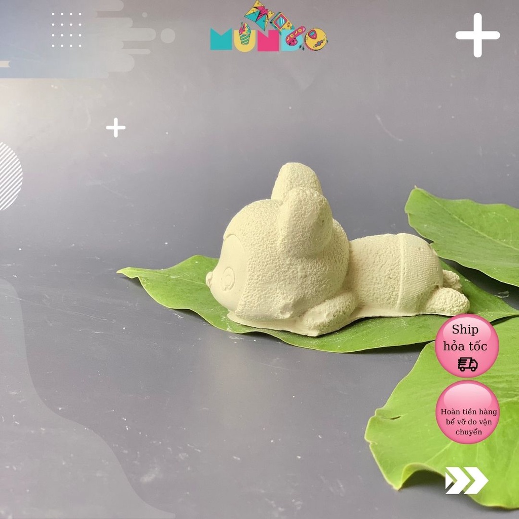 Tượng Tô Màu Cao Cấp Chọn Mẫu SIZE M Pinkfong, Tượng Thạch Cao MUNDO