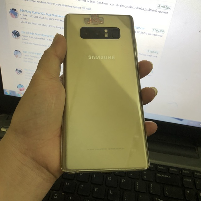 Điện thoại Samsung Galaxy Note 8 Gold Dual Sim 64GB (Hàn Quốc) like new 98% fullbox uy tín giá tốt nhất tphcm