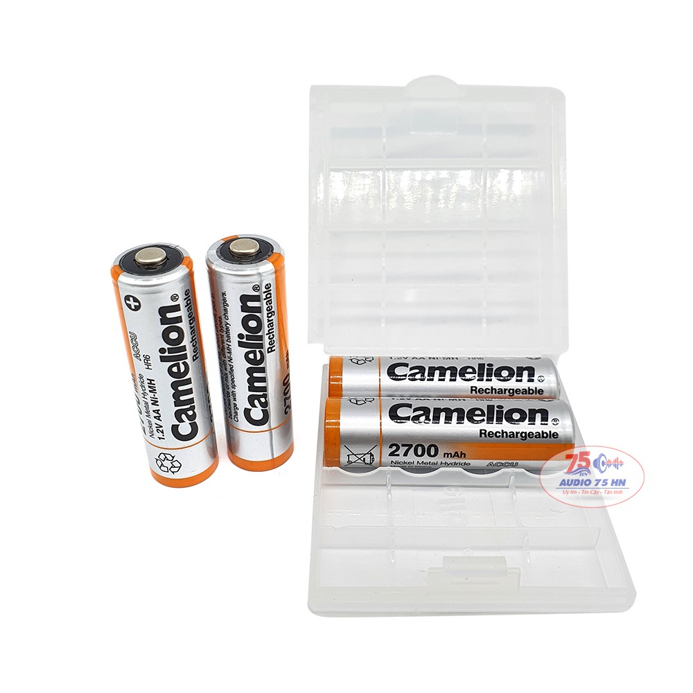 Combo 04 viên pin sạc Camelion 2700mAh 1.2V mẫu mới, pin chuyên dụng cho camera, micro...Tặng kèm hộp đựng