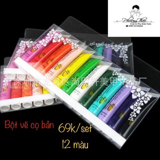 Bột vẽ cọ bản, vẽ móng tay