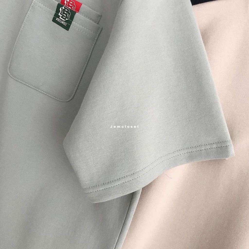 Áo Thun Nam Nữ Form Rộng Hàn Quốc 2 Túi  Thoáng Mát Thiết Kế Thời Trang Kiểu Dáng Năng Động Trẻ Trung