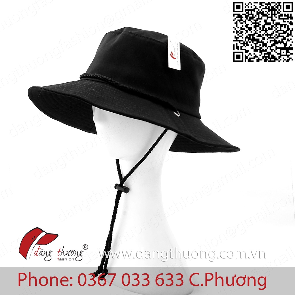 Mũ nón rộng vành tai bèo bucket có dây cổ chống nắng chống bay thời trang