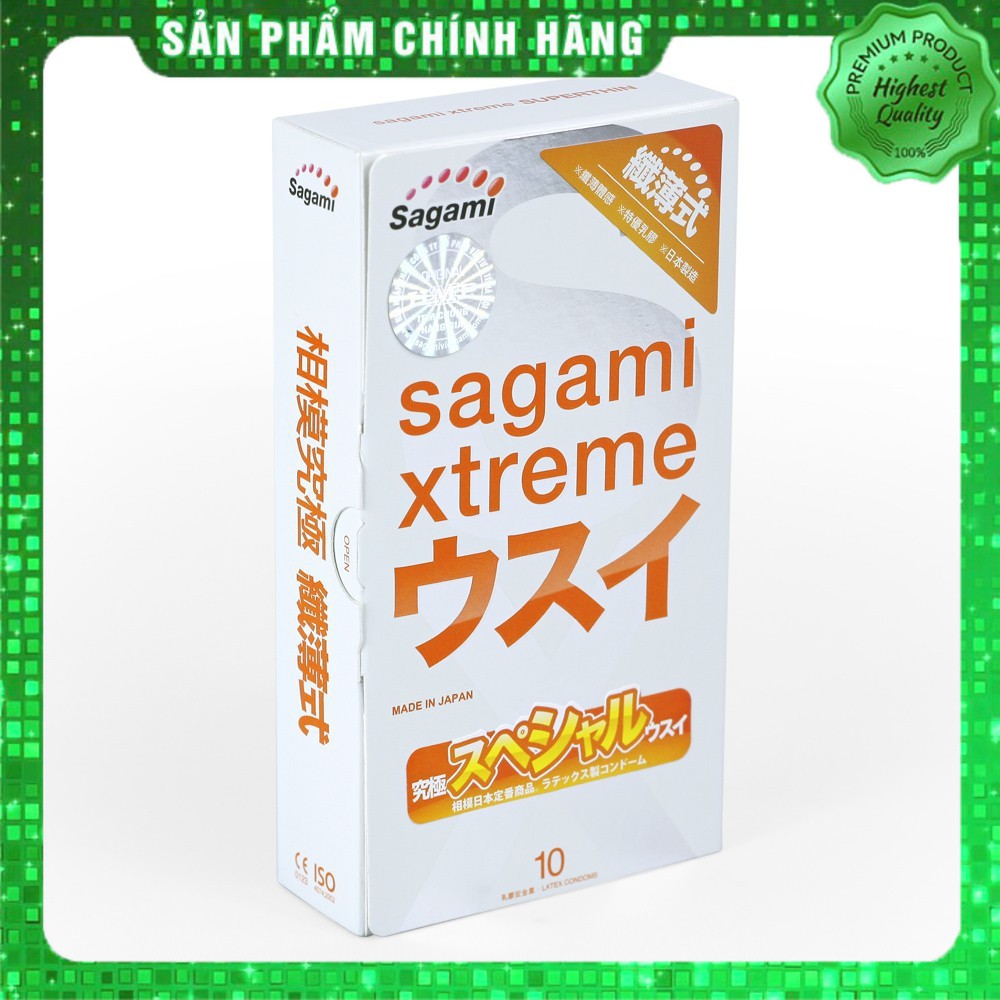 Bao Cao Su Siêu mỏng 10 chiếc Nhật Bản Sagami Xtreme Super Thin