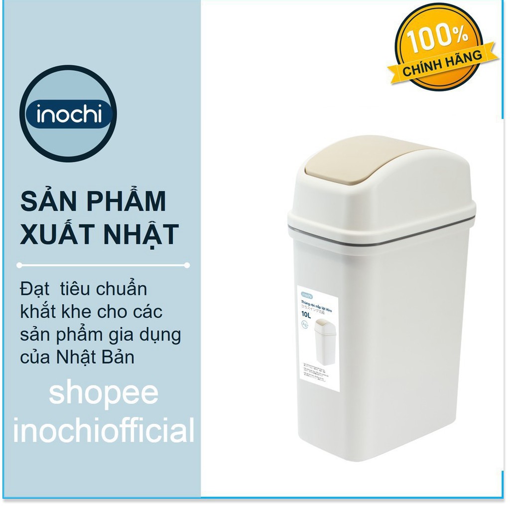 Thùng rác nắp lật Inochi 10L TIÊU CHUẨN NHẬT