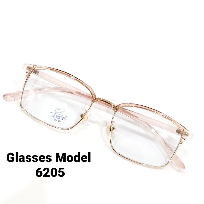 Gọng Kính Nam Nữ Mắt Vuông Vành Kính Kim Loại