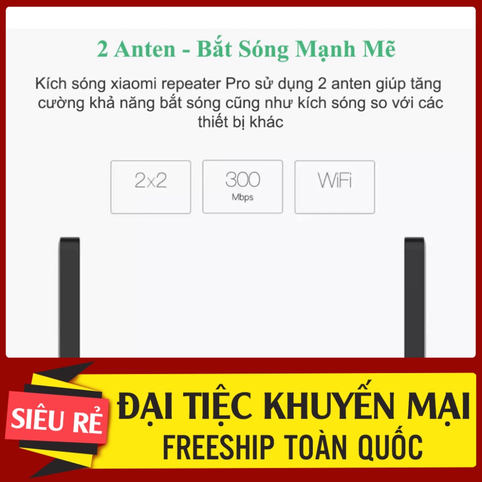 trang bị kích sóng Xiaomi Wifi Repeater Pro bộ kích sóng wifi Xiaomi Pro ĐẠI TIỆC TRI ÂN