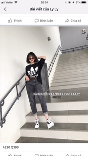 Quần bò khói rách gối