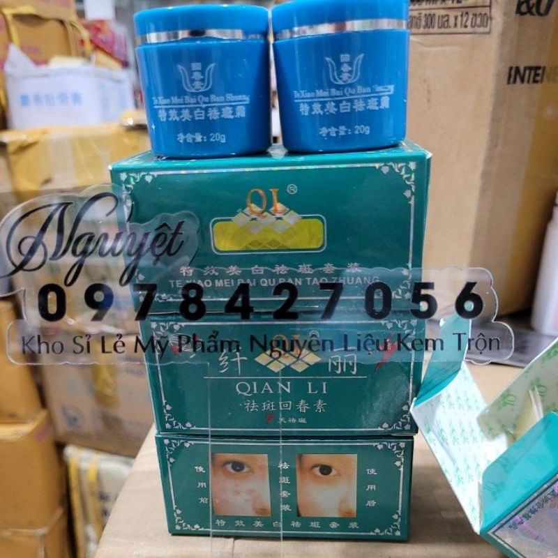 Kem nám xanh nám trắng da QIAN LI ngày đêm siêu trắng