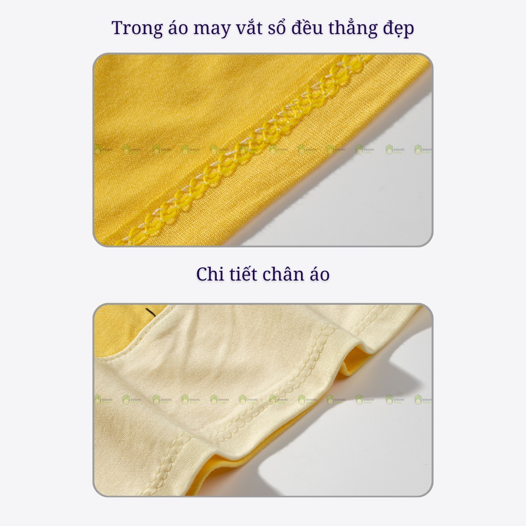 Bộ Dài Tay Bé Gái, Bé Trai MIMONRI Vải Thun Lạnh Cổ 3P Hoạ Tiết Pokemon,  Bộ Quần Áo Trẻ Em Thu Đông KWTD2215