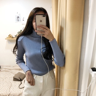 Áo len tăm cổ lọ