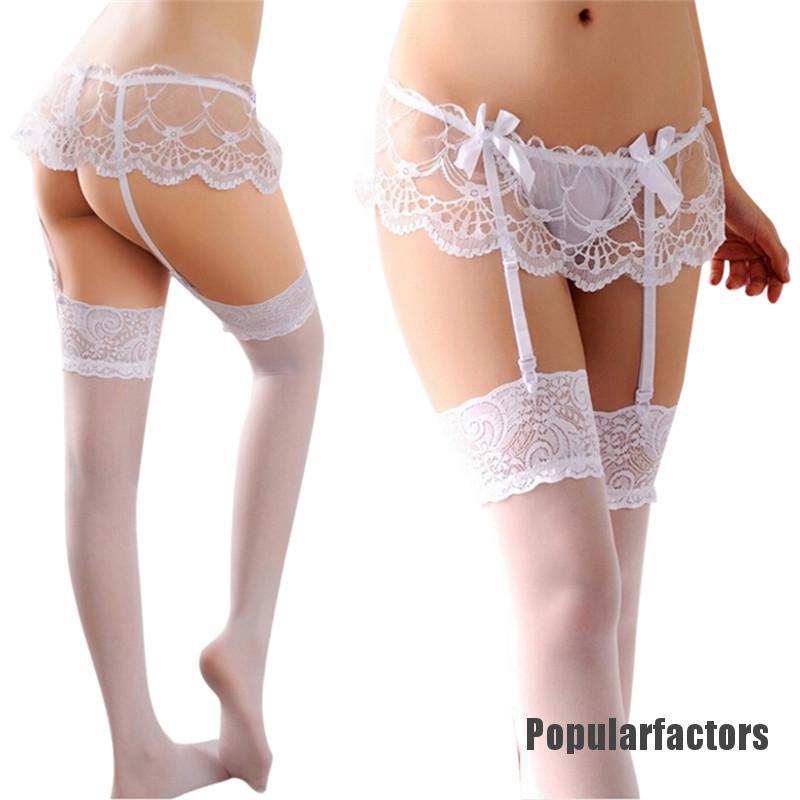 Quần Lót Ren Có Đai Bít Tất Quyến Rũ Cho Nữ