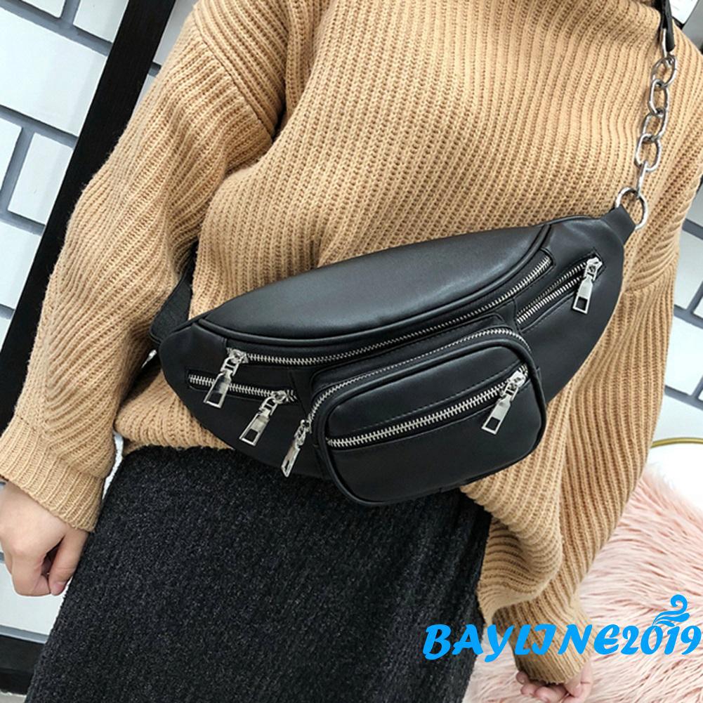 Loسe ~ Túi đeo vai nữ Dây kéo Da PU Satchel Túi xách Messenger Ví đeo chéo