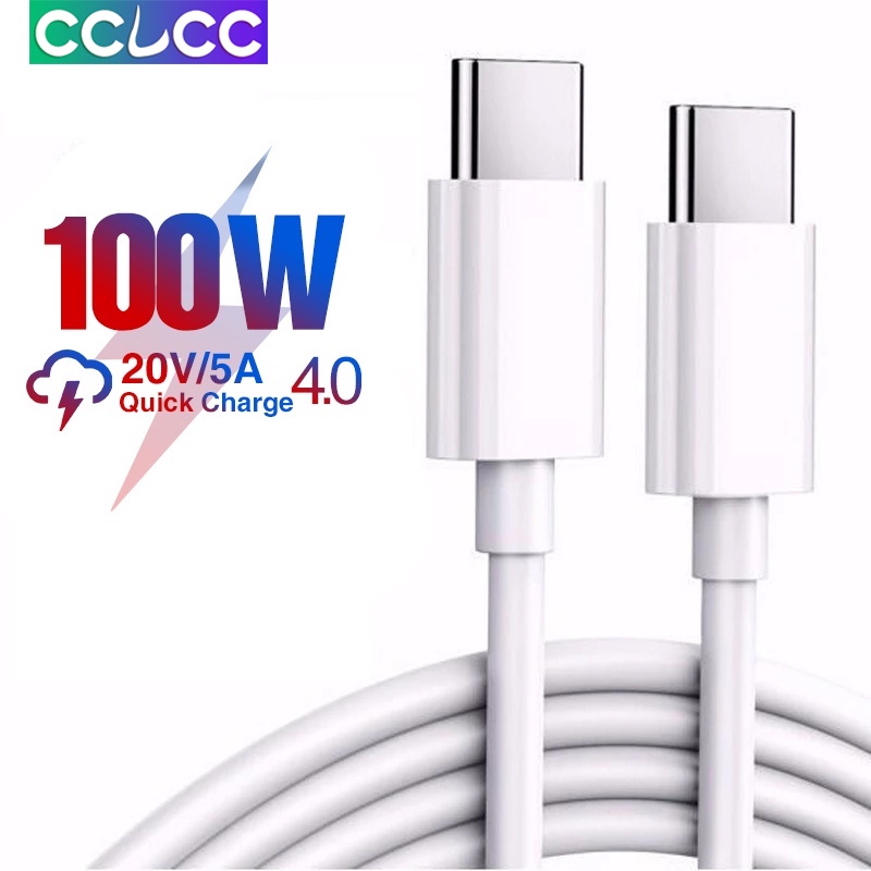 Dây Cáp Sạc Nhanh CCLCC USB C 5A PD100W Type C Sang Type C Cho MacBook Pro Air i Pad Thunderbolt Samsung Galaxy Switch PS5