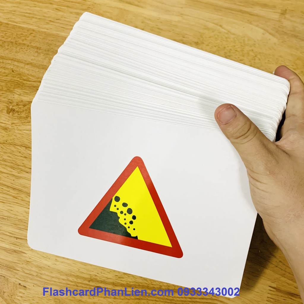 Thẻ Flashcard Biển báo giao thông đường bộ - thẻ học thông minh bìa cứng