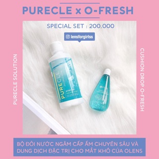 <Hàng mới về> Bộ đôi cấp ẩm PURECLE và O-FRESH dành cho kính áp tròng của hãng Olens (Korea)
