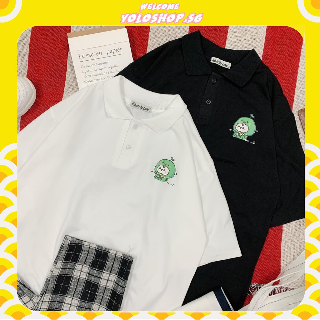 Polo Áo thun Tay Lỡ Form Rộng in KHỦNG LONG ulzzang freesize UNISEX