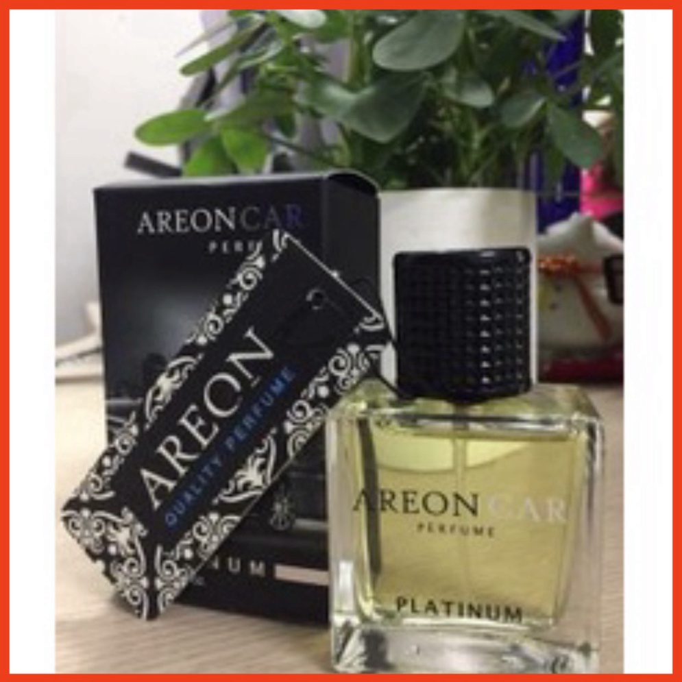 Nước hoa ô tô mùi Platinum Areon Car Perfume 50ml_Hàng nhập khẩu chính hãng