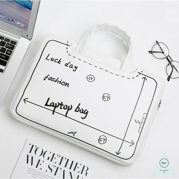 Túi Đựng Laptop Chống Sốc Da PU 14.1inch 15.6 inch Có Dây Đeo