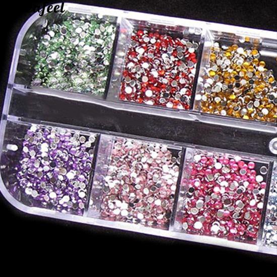 [Hàng mới về] Set 1200 hạt kim tuyến 2mm trang trí móng tay nghệ thuật đa năng