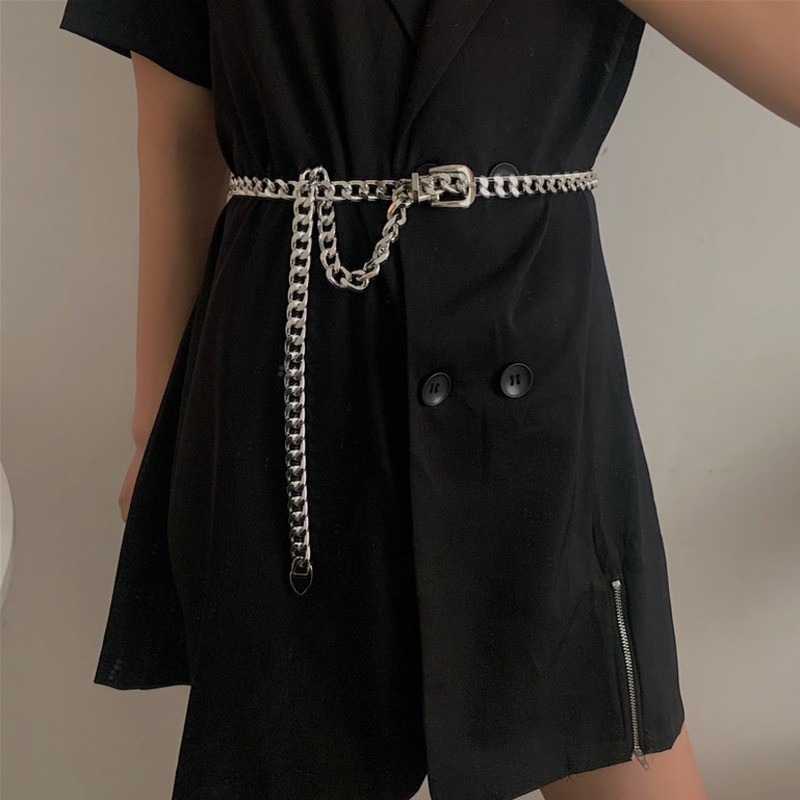 Thắt lưng kim loại đơn giản cổ điển phong cách hip-hop hợp thời trang